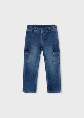 Mayoral 3578 Boy's Youth Denim Cargo Pants/MEDIO