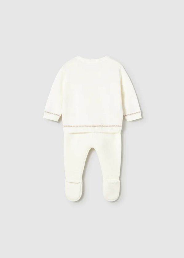Mayoral 1502 Baby's Long Sleeve Embroidery Top & Knit Leg Warmer Set 2PC – Ceramica