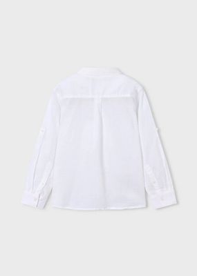 Mayoral 3119 Boy's Youth LS Textured Linen Dress Shirt/
