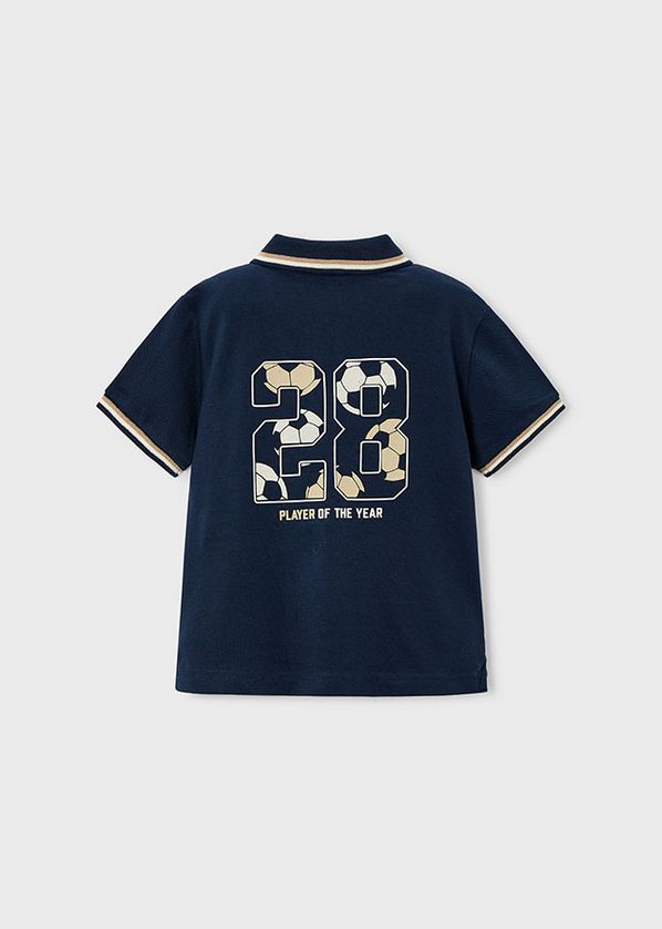 Mayoral 3108 Boy's Junior Short Sleeve "Player of The Year" Soccer Polo – Marino