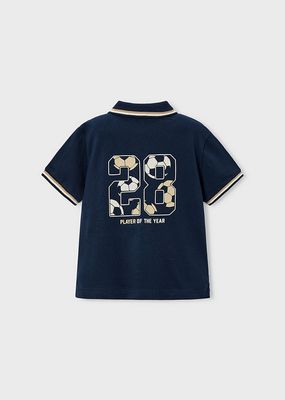 Mayoral 3108 Boy's Junior SS "Player of The Year" Soccer Polo/MARINO