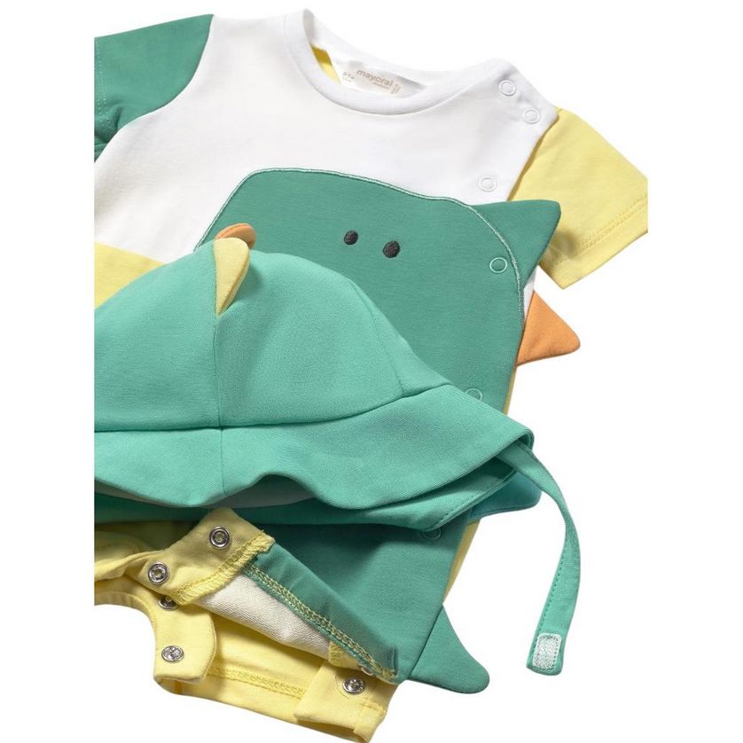 Mayoral 1617 Baby Boy's Sea Creature Short Sleeve T-Shirt, Swim Shorts & Hat Set 3PC – Velero
