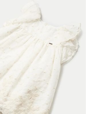 Mayoral 1907 Baby Girl's SL Satin Tulip & Giupure Lace Trim Dress/CRUDO
