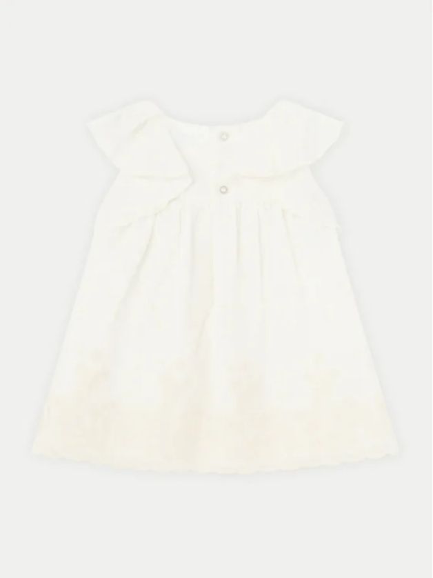 Mayoral 1907 Girl's Junior SL Satin Tulip & Giupure Lace Trim Dress – Crudo