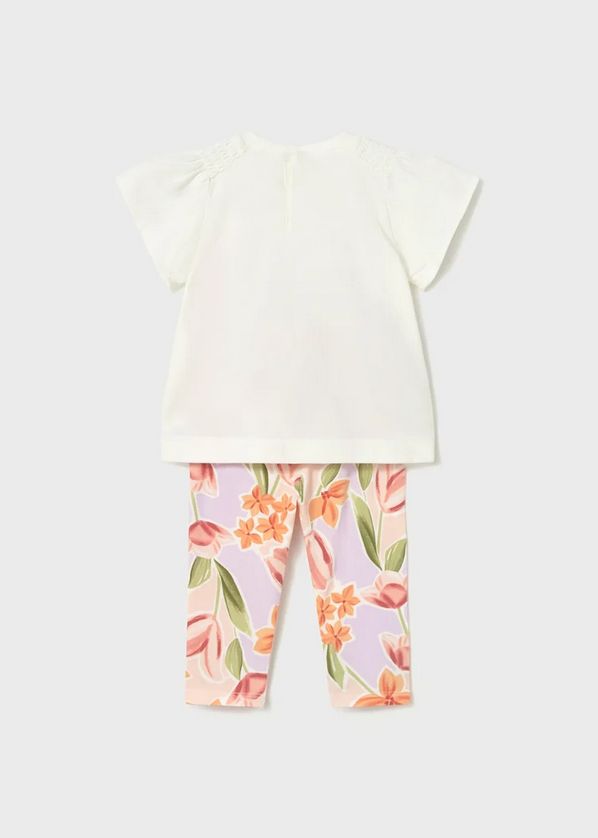 Mayoral 1747 Girl's Junior Short Sleeve Bicycle T-Shirt & Floral Legging Set 2PC – Blossom