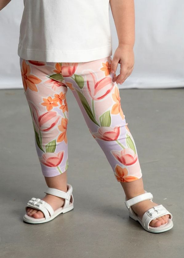Mayoral 1747 Baby Girl's Short Sleeve Bicycle T-Shirt & Floral Legging Set 2PC – Blossom