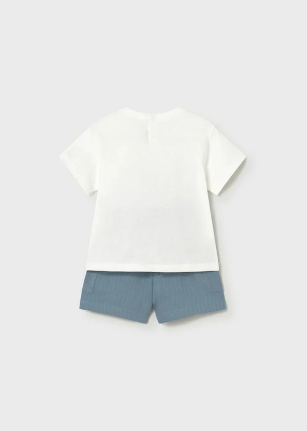Mayoral 1665 Baby Boy's Embroidered Dog T-Shirt & Short Set – Jade