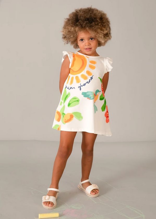 Mayoral 3934 Girl's Junior SL "buon giorno" Dress – Crudo