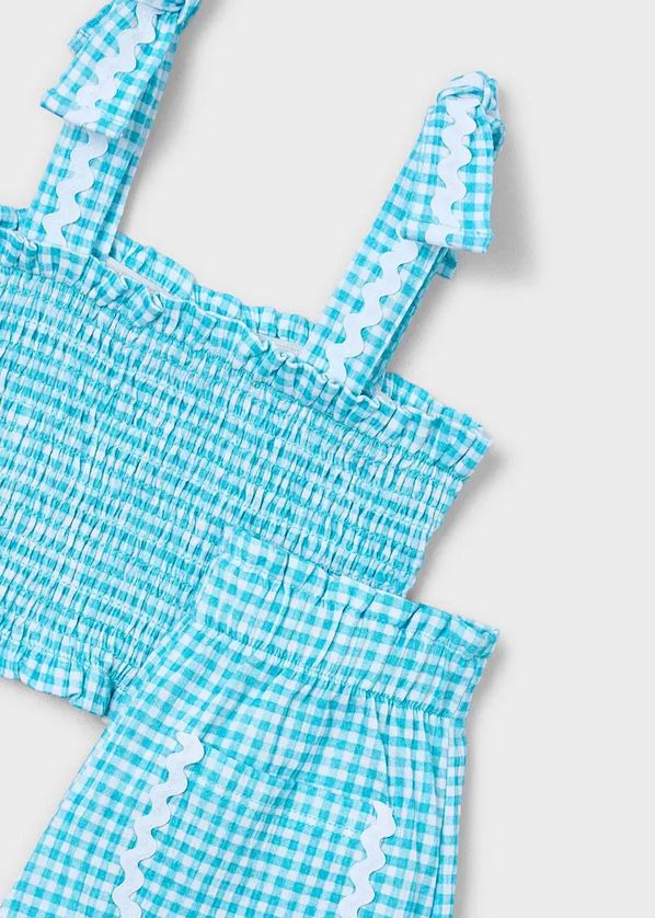 Mayoral 3232 Girl's Junior Gingham Tank Top & Short Set 2PC – Pacifico