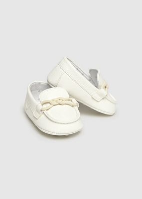 Mayoral 9083 Baby Boy’s Lace Knot Leather Moccasin Shoes/