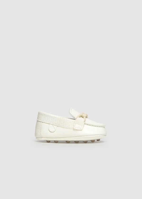 Mayoral 9083 Baby Boy’s Lace Knot Leather Moccasin Shoes