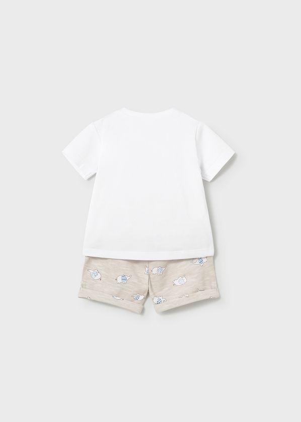 Mayoral 1652 Baby Boy's Embroidered T-Shirt & Short Set