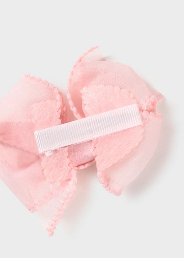 Mayoral 9079 Girl's Mesh Bow Headband & Hairclip Set 2PC