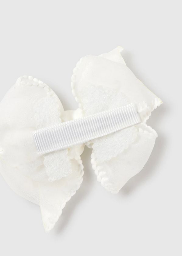 Mayoral 9079 Girl's Mesh Bow Headband & Hairclip Set 2PC