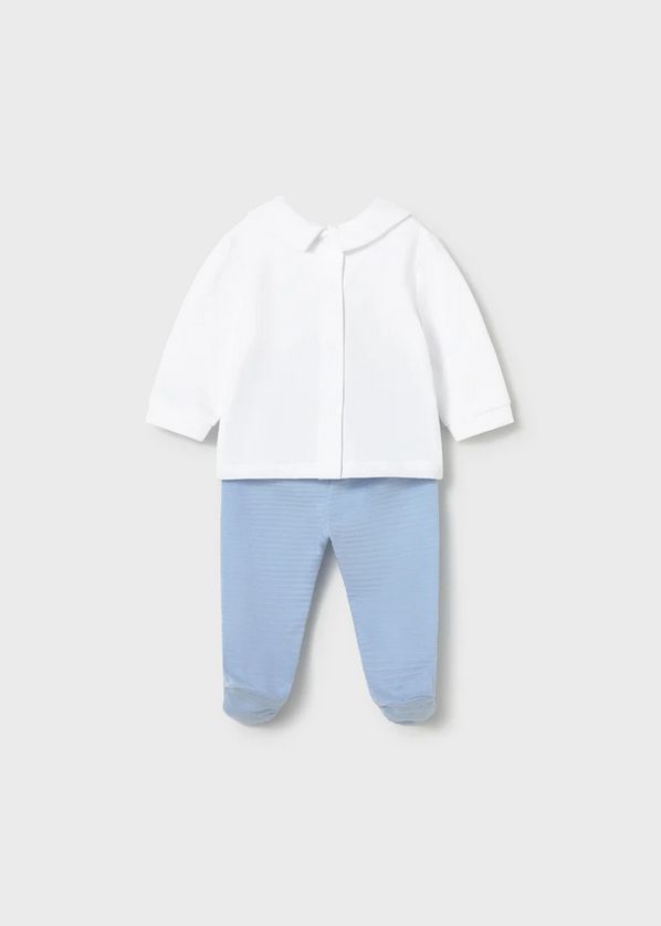 Mayoral 1501 Baby Boy's Long Sleeve Embroidered Puppy Top & Leg Warmer Set 2PC