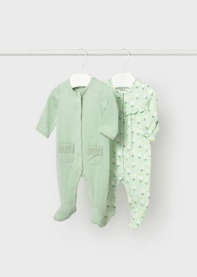 Mayoral 1708 Baby Girl's Long Sleeve Footed Onesie