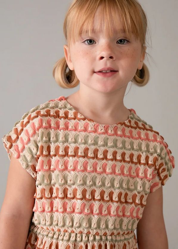 Mayoral 3930 Girl's Junior Short Sleeve Knit Dress