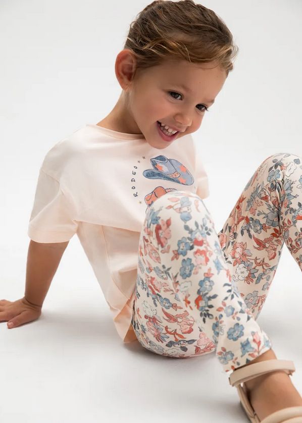 Mayoral 3727 Girl's Junior Short Sleeve T-Shirt & Legging Set 2PC