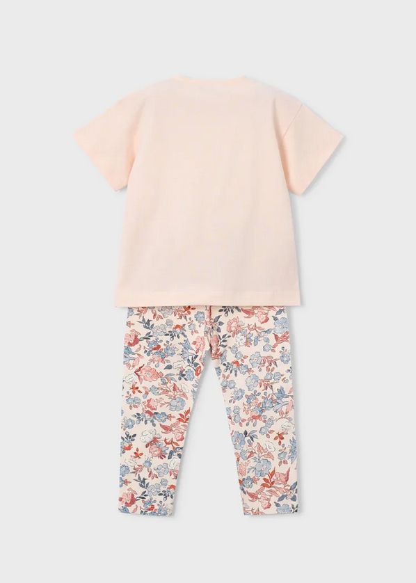 Mayoral 3727 Girl's Junior Short Sleeve T-Shirt & Legging Set 2PC