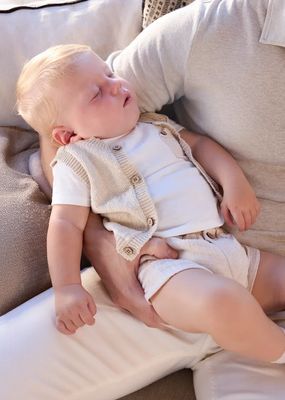 Mayoral 1279 Baby Boy's Short Sleeve T-Shirt, Knit Seater Vest & Shorts Set 3PC
