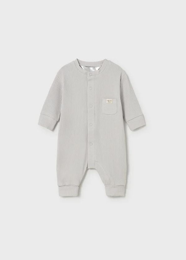 Mayoral 1726 Unisex Baby's Long Sleeve "Welcome to The Family" Onesie – Plata