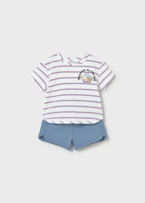 Mayoral 1627 Baby Boy's Short Sleeve Dog T-Shirt & Short Set 2PC
