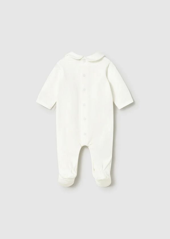 Mayoral 1743 Unisex Baby's Long Sleeve Embroidered Bear & Balloon Heart Onesie – Crudo