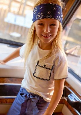 Mayoral 3013/3219 Girl's Junior Knit Pocket T-Shirt & Linen Shorts Set 2PC/CRUDO&LINO
