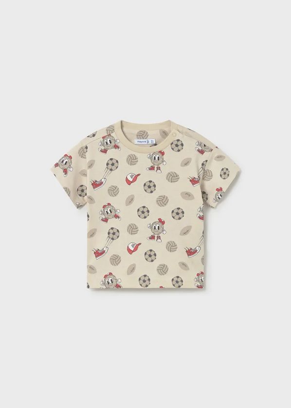 Mayoral 1669 Baby Boy's Two Sports T-Shirts & Shorts Set 3PC – Tomate
