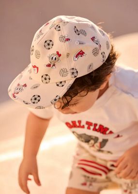 Mayoral 10149 Baby Boy's Sport Print Cap/CREMA