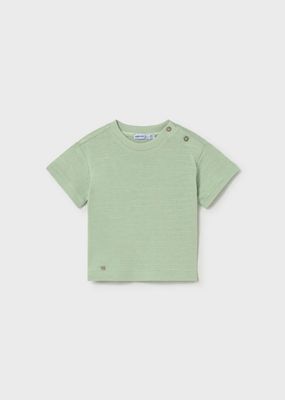 Mayoral 1003 / 1222 Boys Jr Striped Short Sleeve Top & Short Set /2PC / MATCHA-BEIGE