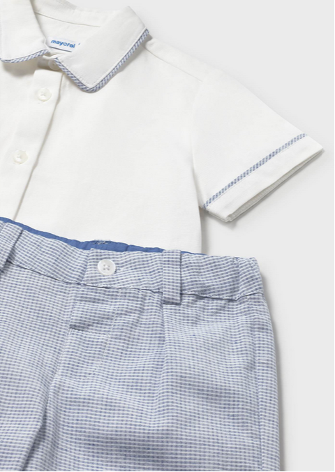 Mayoral 1225 Baby Boy's Shirt & Bermuda Short Set