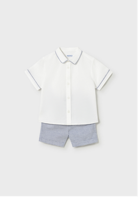  Mayoral 1225 Baby Boy's Shirt & Bermuda Short Set/
