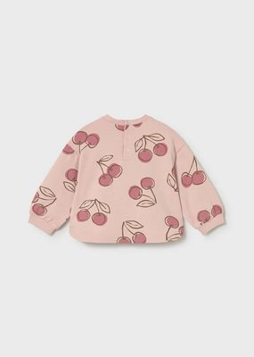 Mayoral 1495-1510 Girl's Twill Trouser & LS Cherry Top/