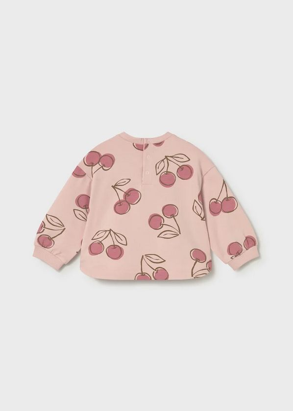 Mayoral 1495-1510 Baby Girl's Twill Trouser & Long Sleeve Cherry Top
