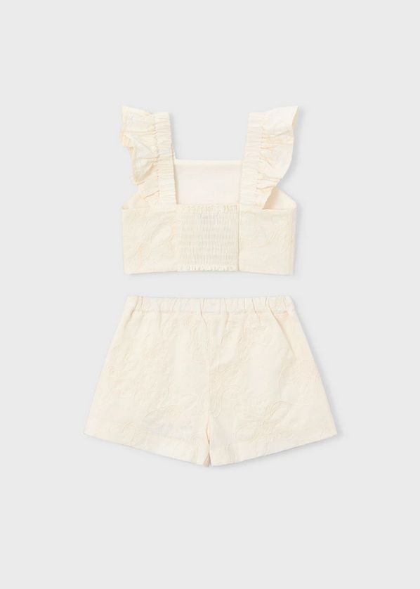 Mayoral 3235 Girl's 2pc Top & Bottom Linen Set