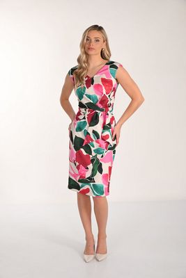 Frank Lyman 266394 Women's SLV Front Tie Knit Dress/