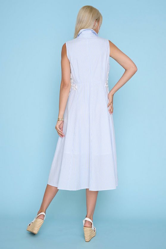Picadilly ZM615BZ Women's Slvless Floral Emb. Long Dress