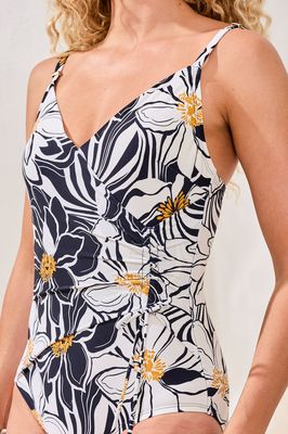 Tribal 2414O-3562 Women's Flatten It Wrap Front Swimsuit/