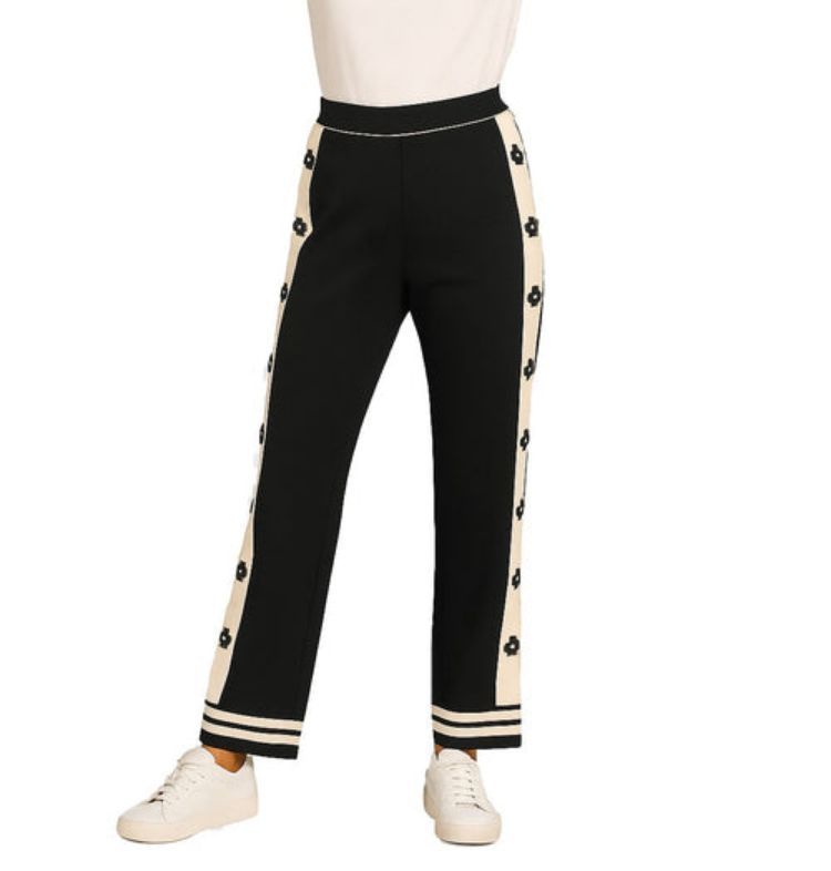 ORLY 261335 Women's Stretch Pant w/ Floral Side