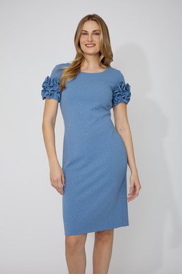 Frank Lyman 268239 Women's Short Sleeve Ruffle SLV Dress