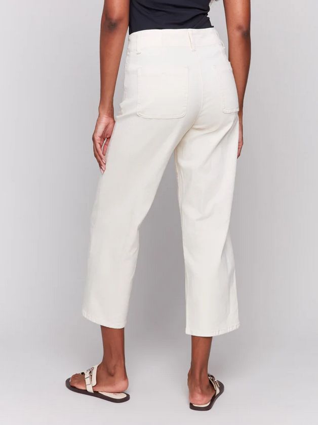 Charlie B C5623R-677B Women's Button Fly Flex Twill Straight Pants