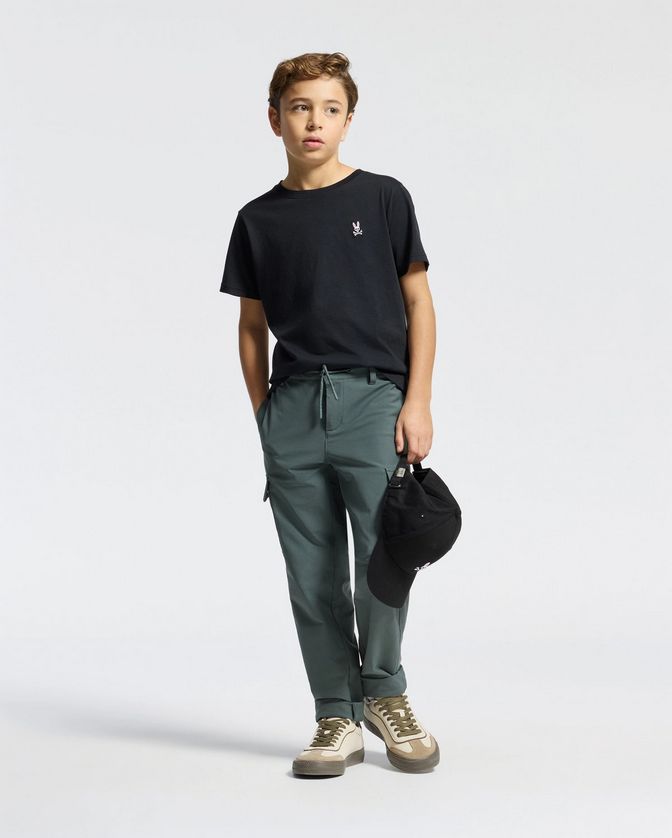 Psycho Bunny B0U014CRPC Boy's Classic crew neck tee Short Sleeve