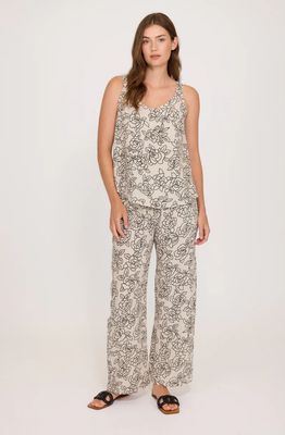 Pistache R-02271 Women's Straight Leg Linen Pant/