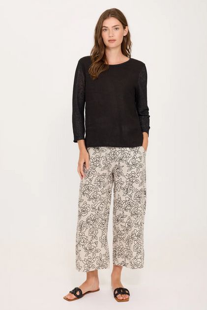 Pistache R-02271 Women's Straight Leg Linen Pant