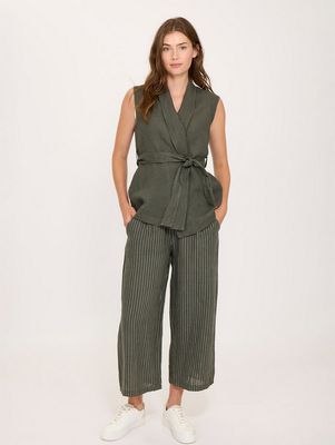 Pistache R-0386 Women's SLV Linen Shawl
