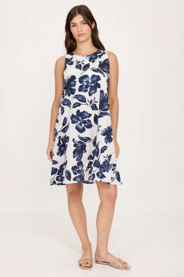 Pistache P-0103-B Women's SLV Floral Poplin Dress/