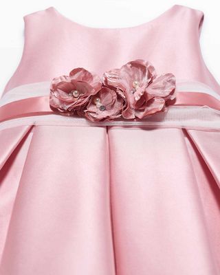 Abel & Lula 5030   Dress/ Satin & Tulle Flower Appliqués /