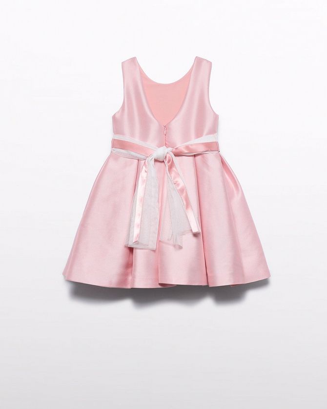 Abel & Lula 5030 Dress/ Satin & Tulle Flower Appliqués