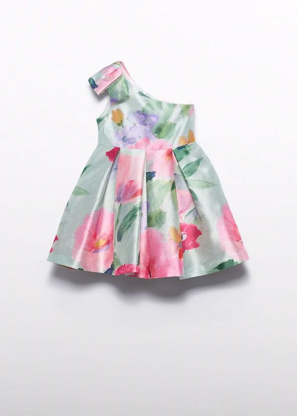 Abel & Lula 5044 Girl's One-Shoulder Floral Dress
